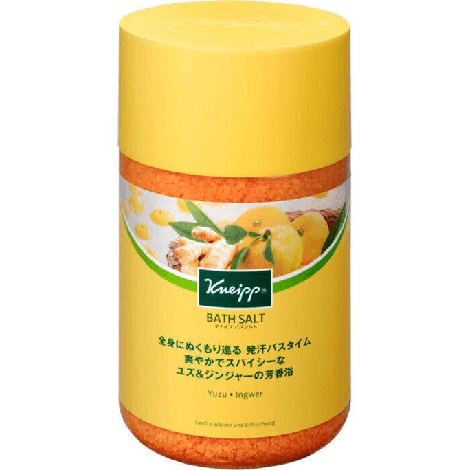 [일본 직송] 프랑스산 크나이프 재팬 에센셜 오일 보습 목욕 소금 850g - 유자, 생강, 감귤, 발한 및 온열 효과