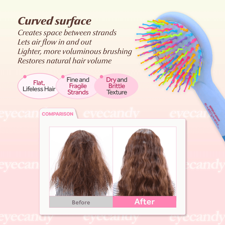 한국산 제복스 ​​익스텐디드 레인보우 볼륨라이징 S-브러시 (대형 블랙) 3