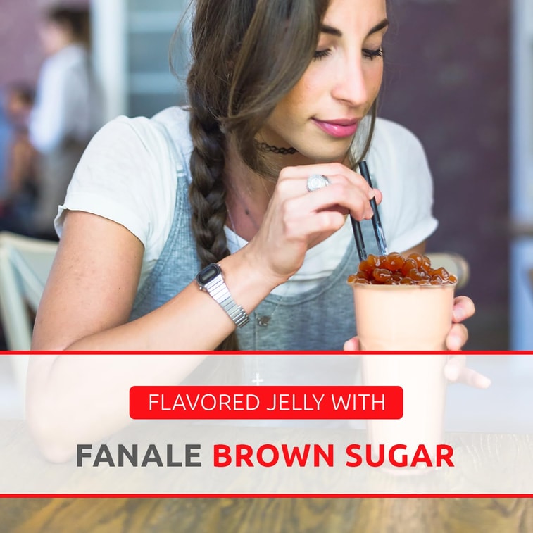 Fanale Brown Sugar Flavor Coconut Jelly Nata De Coco For Boba Tea 400g 4