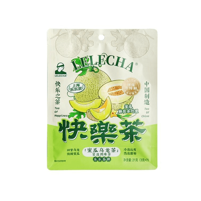 【中国直邮】 乐乐茶 【新品】蜜瓜乌龙茶 水果茶茶包 7包 21g【冷泡&热泡皆宜】【清新果香 沁爽解腻】