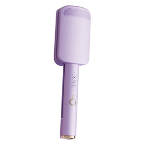 【中国直邮】 HSPM 32mm法式蛋蛋卷卷发棒水波纹大卷波浪羊毛卷夹板负离子不伤发神器 紫色美规 1件