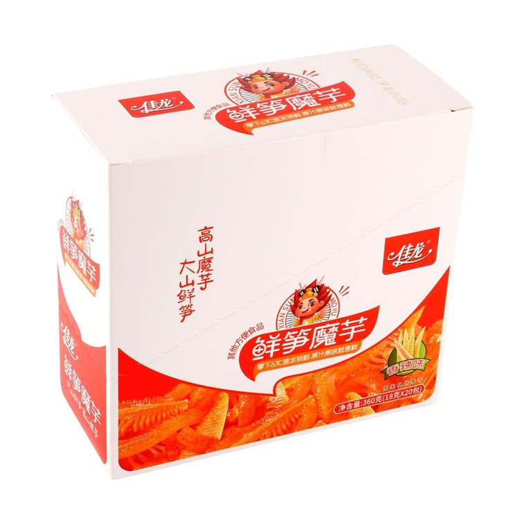 【無敵好吃】佳龍 鮮筍魔芋爽 香辣味 20包入 360g 7