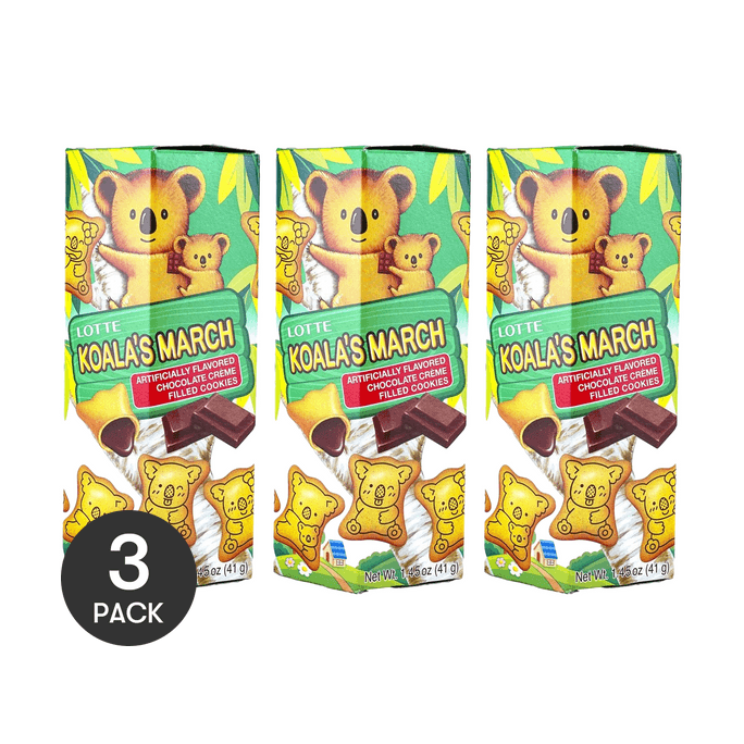 Koala Chocolate Crème Filled Cookies, 1.45oz *3【3 Packs】