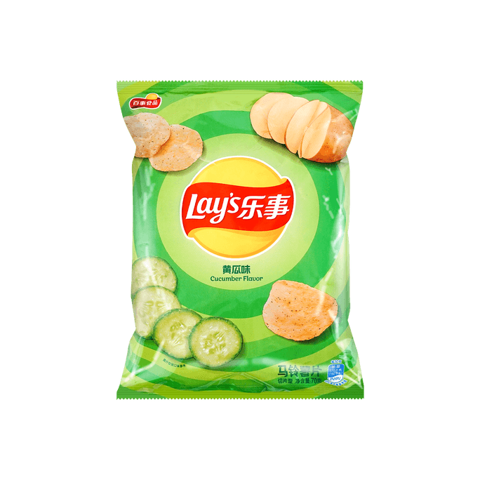 百事LAYS乐事 薯片 黄瓜味 袋装 70g 包装随机发