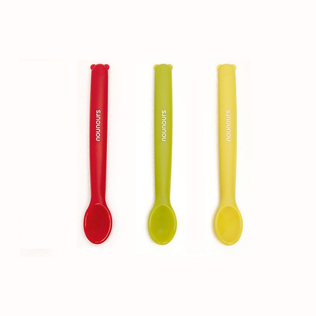 商品详情 - [韩国正品]  Nounours 磨牙棒婴儿勺 3种 (红/绿/黄色) - image  0