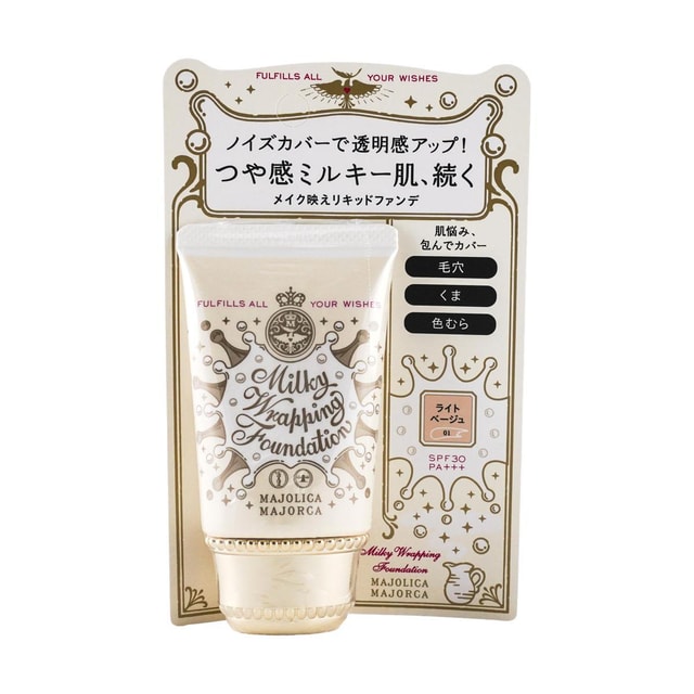 Majolica Majorca Milk Beauty Concealer Long Lasting Foundation #01 Bright Skin Tone SPF30 PA+++ 1.05 oz