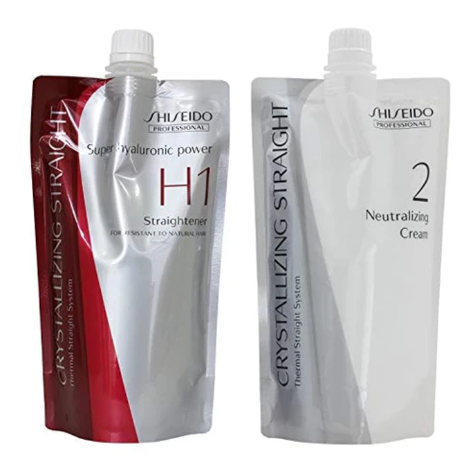 Shiseido Crystallizing Hair Straightener H1 + Neutralizing Emulsion 2 (For Resistant To Natural Hair)
