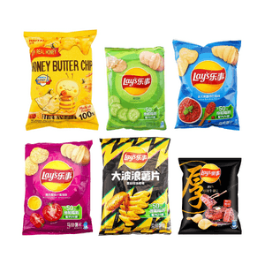 Assorted Potato Chips Bundle Total Net Weight 13.19oz Haitai & Lays Multi Flavor Crispy Snack Pack