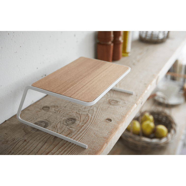 Dish Riser - Small - Steel + Wood 1 piece 6