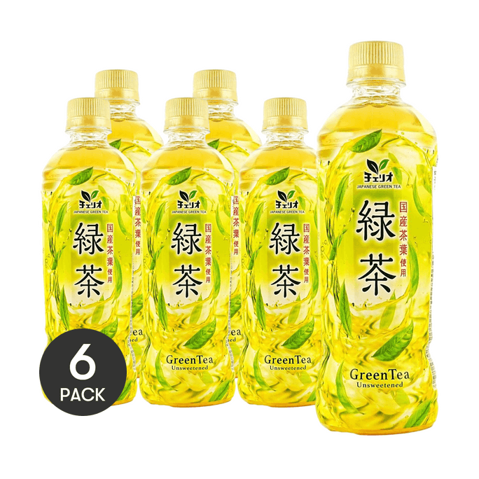日本CHEERIO 无糖绿茶 500ml *6【6份超值装】【0糖0脂0卡】