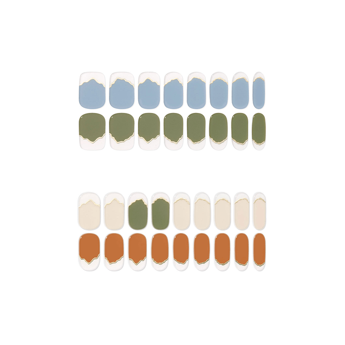 Innovative Baked Real Gel Nail Strips Peel Off Nails #ENA711 Antique French
