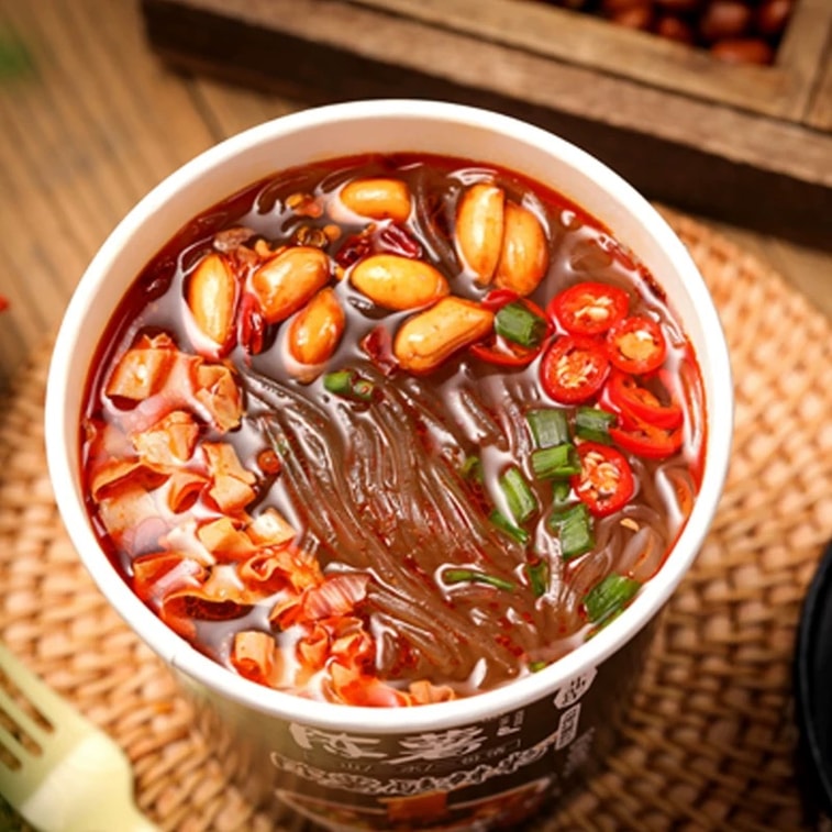 陈薯 【超级推荐】黑金版酸辣粉【酸辣爽口】贵州地道红薯粉丝 酸辣劲爽夜宵神器 即冲即食方便速食 126.5g 4