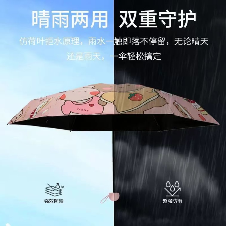 开春大促 海蓝星 五折卡通风晴雨伞 五折轻巧 星黛露 晴雨两用 优质印花 1把 3