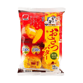 Yuki No Yado Osatsu Rice Crackers,Butter Sweet Potato Flavor,3.31oz【Seasonal Limited】