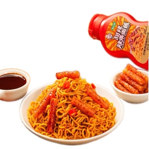 [중국 직송] 화이트 엘리펀트 브랜드 국수 소스, 쌀 토핑 소스 패킷, 달콤하고 매운 칠리 소스, 화이트 엘리펀트 매운 스트립 소스 200g*1병