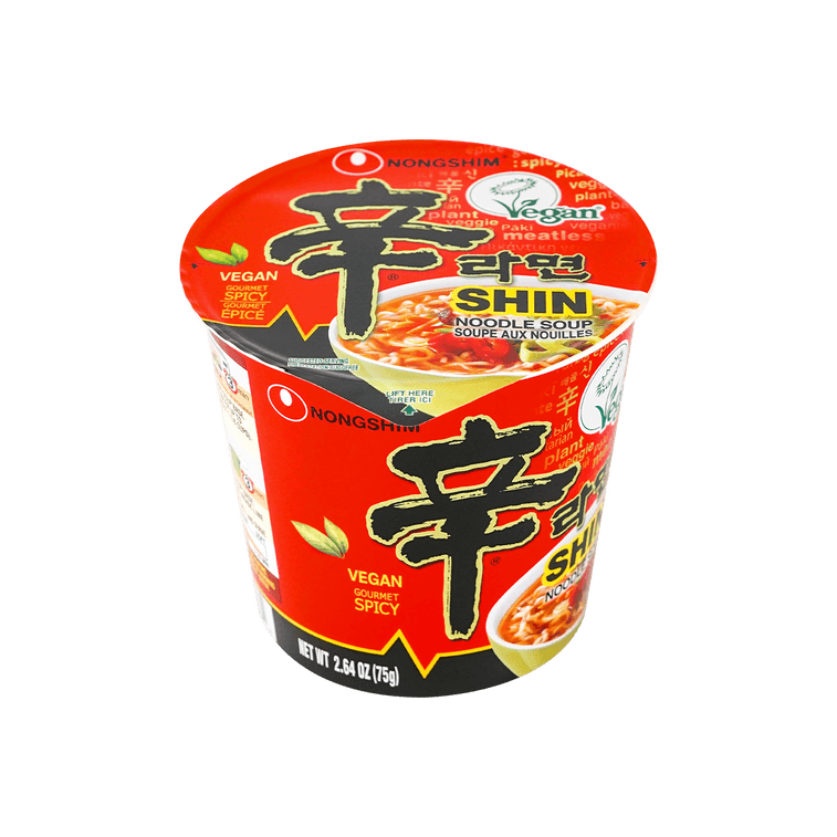 韩国NONGSHIM农心 素食辛拉面 方便面 杯装 75g 4