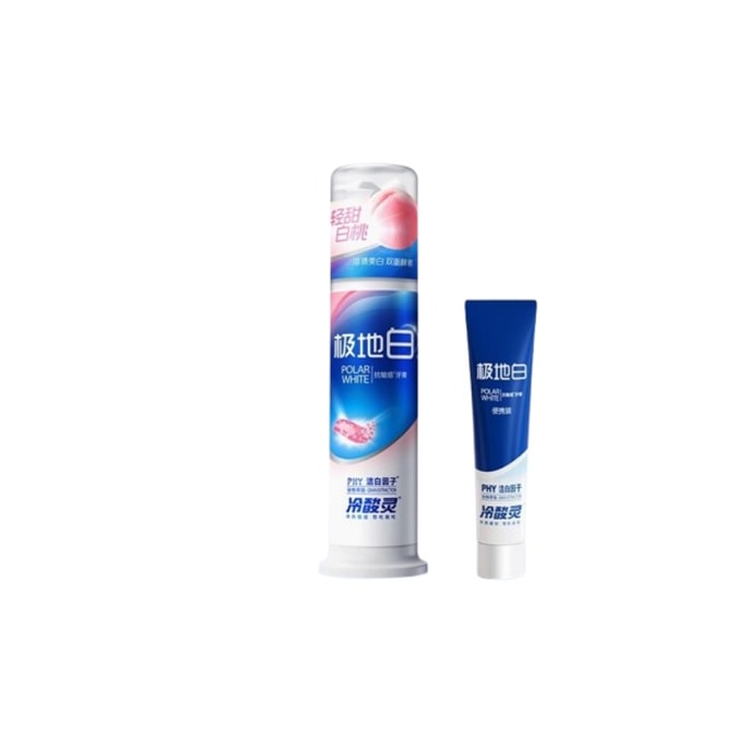 Pump-Style Toothpaste Arctic White Peach Flavor Cleansing & Whitening 125ml