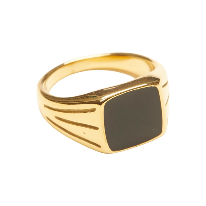 SHAPES STUDIO 빈티지 스퀘어 시그넷 링(블랙) US9 1개