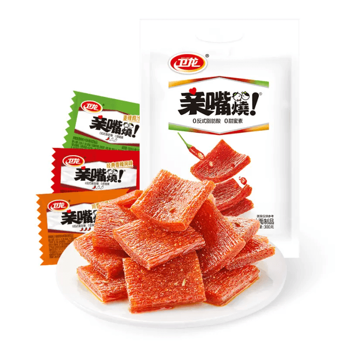 Weilong Spicy Strip Kiss Mouth Roast Mixed Flavor Snack Dried Tofu 300G*1 Bag