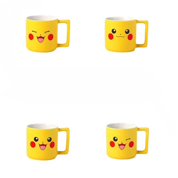 順祥 330ml寶可夢皮卡丘馬克杯兒童水杯牛奶杯陶瓷早餐杯