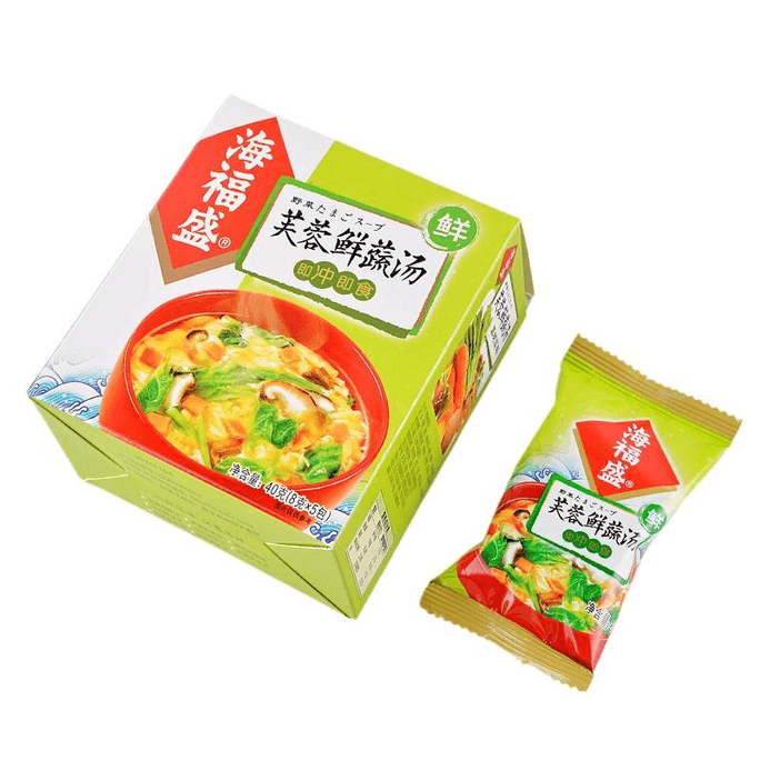 Haifusheng Instan Vegetable Soup Instant Soup Package Nighttime Snacks Convenient Fast Food 40g * 1 Box