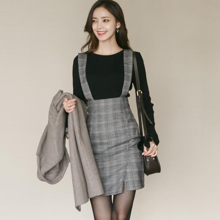 jumper skirt black L