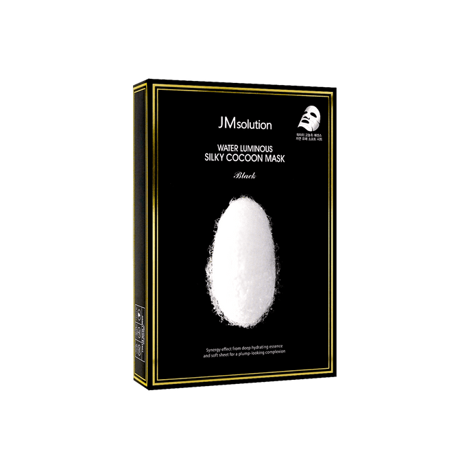 Water Luminous Silky Cocoon Mask Black 10sheets