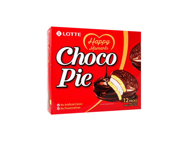LOTTE Korea Choco Pie Marshmallow Filling ,12 Piece 11.85 oz