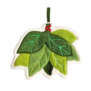 【中国からの直送】HSPM グレープフルーツの葉付き吊り下げ式ハンドタオル - 価値が高く、吸水性に優れた厚手の幸運を呼ぶクリエイティブなハンドタオル（グレープフルーツの葉1枚付き）