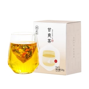 【中国直邮】 璞匠 甘爽茶 红枣枸杞菊花茶甘草栀子桑叶金银花荞麦决明子茶代用茶 120g/盒