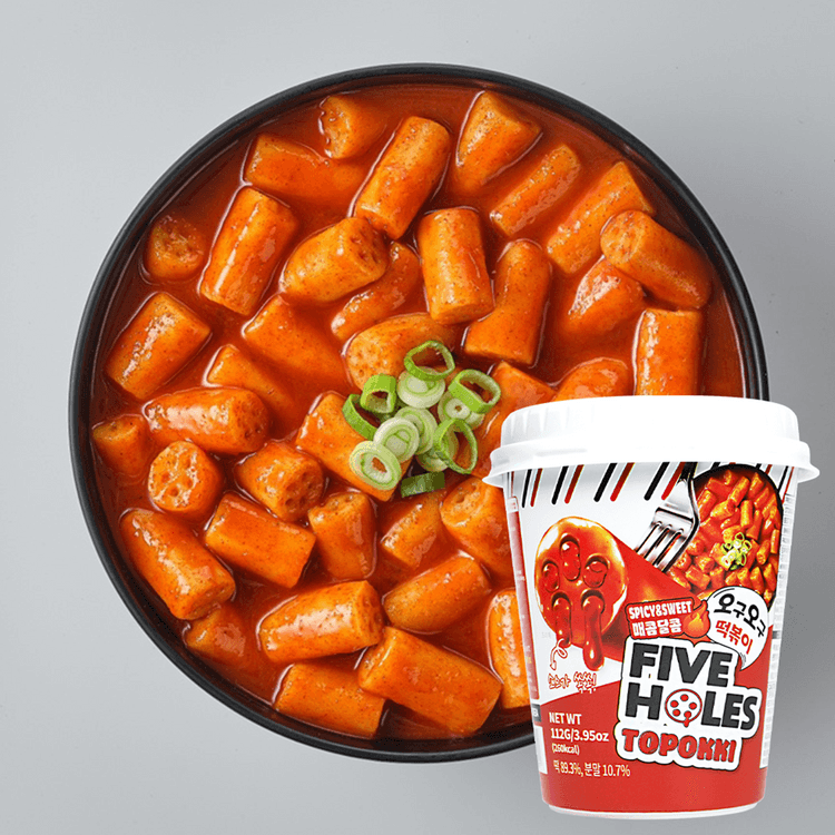 FIVE HOLES Instant Tteokbokki - Topokki , Spicy & Sweet Flavor