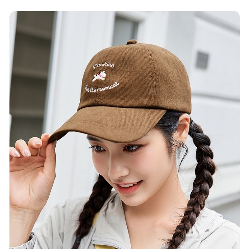 【中國直郵】 三福 春日快樂小狗棒球帽 休閒時尚服飾配件配件帽子 新藍色 M一件