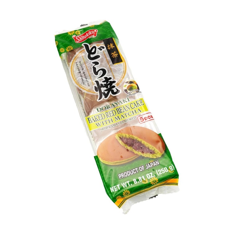 日本SHIRAKIKU 抹茶紅豆銅鑼燒 5顆入 250g【早餐下午茶點心】 3