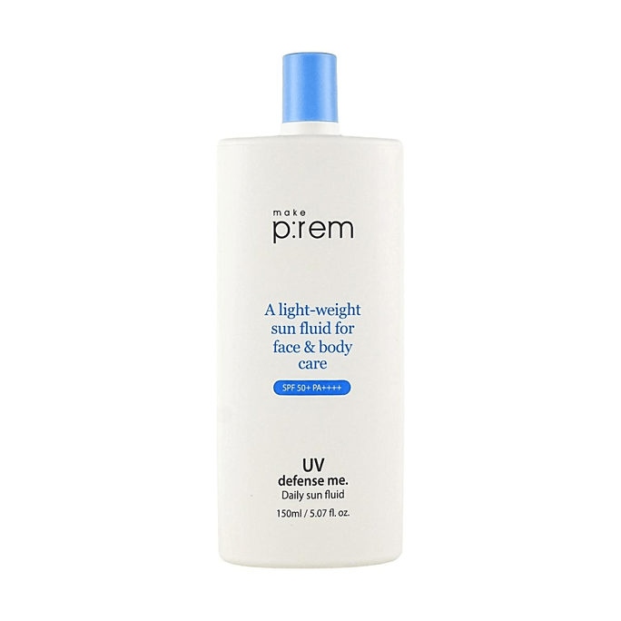UV Defense Me Daily Sun Fluid SPF50+ PA++++ 5.07 fl oz 비건 리프 세이프 이중 자외선 차단제【가볍고 끈적임 없음】