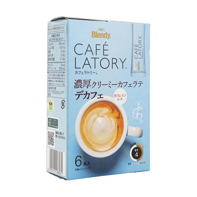 Blendy ® Kafera Tree ® Stick a Thick Creamy Latte Decaffeinated, 6 Pack 2.1 oz