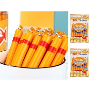 力诚 鳕鱼肠 IQ鳕鱼棒儿童即食健康营养小零食原味80g(10g*8支)*2袋