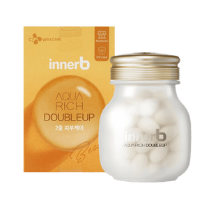 Innerb Aqua Rich DoubleUp, 56 Tablets, #Yellow Enhanced, Contains Milk Protein, Hyaluronic Acid 240mg