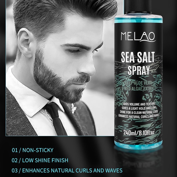MELAO Hair Styling Spray Unisex 【Sea Salt Flavor】Strong Hold