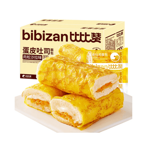 【中國直郵】 比比贊 蛋皮吐司麵包 295g/整箱 營養夾心早餐三明治 休閒零食