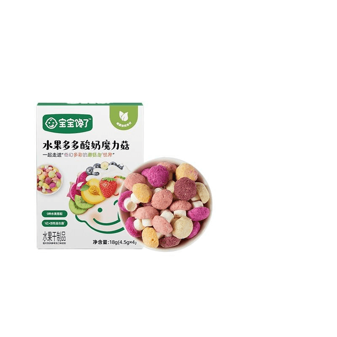 Baby Greedy Fruit Magic Mushrooms Without White Sugar Added Children's Snacks 18g*1 Box