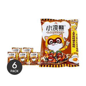 【バリューパック】リトルラクーン クリスピーヌードル - バーベキュー味、6パック×1.23オンス