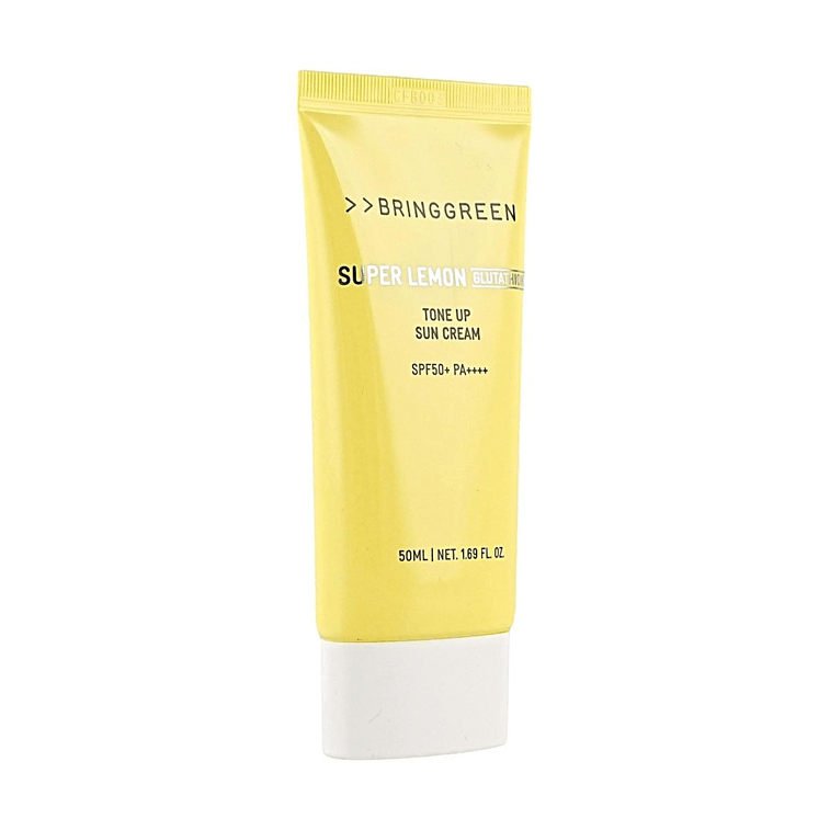 Bring Green Super Lemon Glutathione Tone-Up Sun Cream 1.69fl oz, Brightening Tone-Up Sunscreen 3