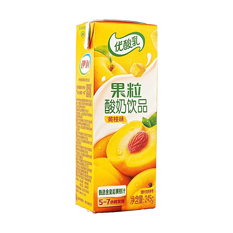 伊利 果粒酸奶 优酸乳 黄桃味 245g 5