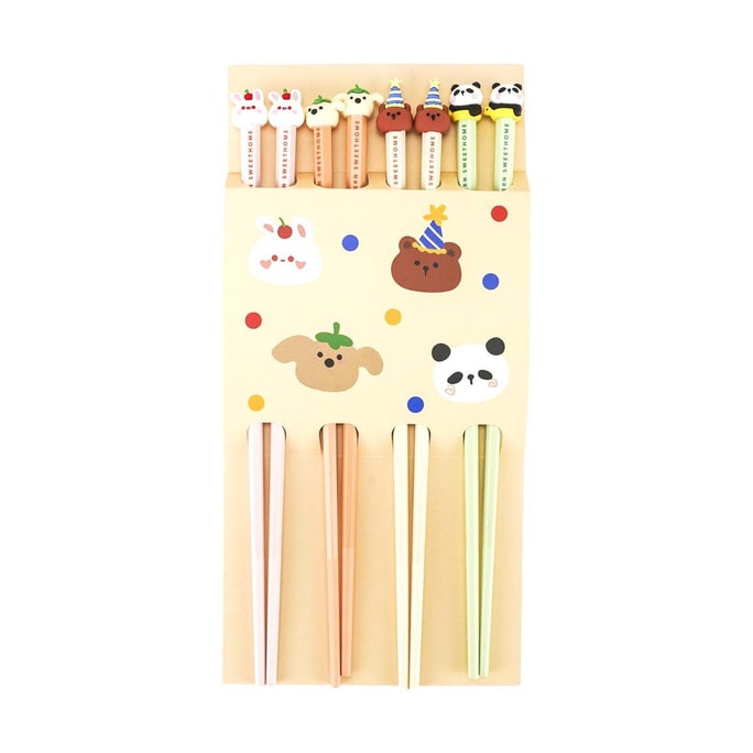 Animal Party Chopsticks, 4 pairs