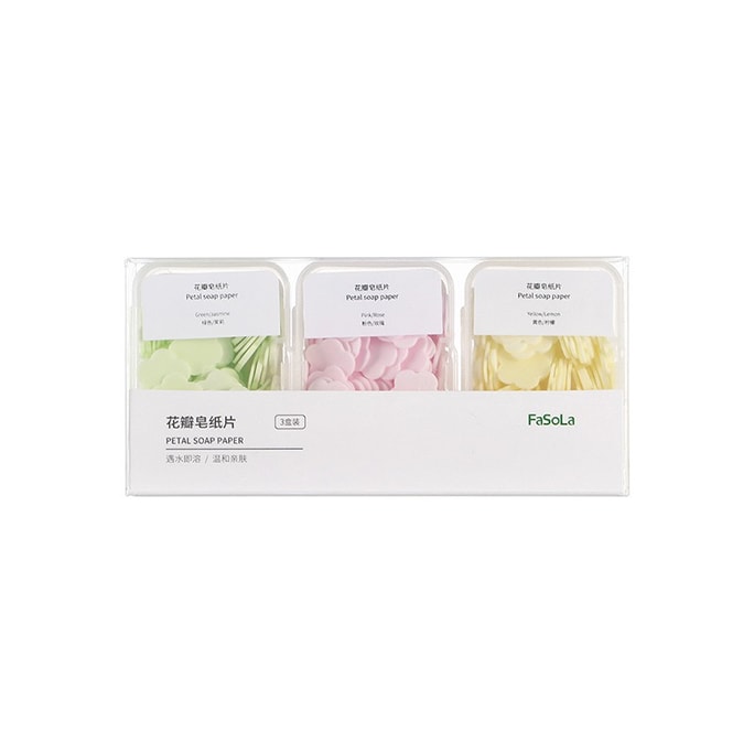 Mini Petal Soap Paper Disposable Carrying Travel Sanitizer Foam Hand Soap Safe For Children 3 box 