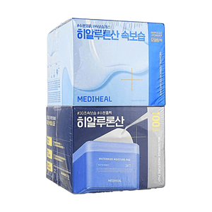 히알루론산 모이스처 스킨케어 세트, 모델링 팩 + 패드 100개, 깊은 보습 및 진정 케어