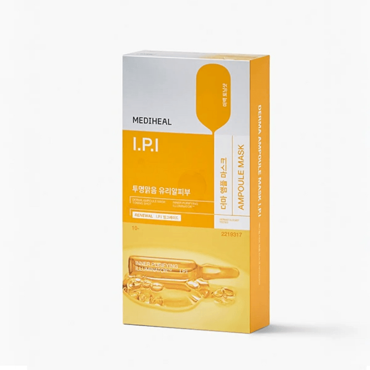 더마 앰플 마스크팩, 10매/박스 - I.P.I 리포솜, 클리어 토닝, 브라이트닝 3