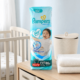 日本PAMPERS帮宝适 超吸收透气拉拉裤 纸尿裤 XL码 12-22kg 36片【全晚干爽·柔软腰贴】