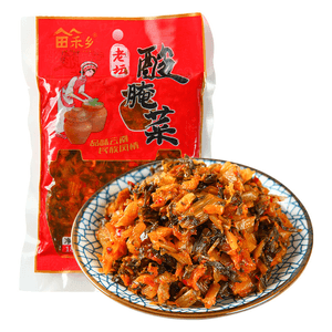 [중국 직송] 천허향 운남 절임 야채, 특제 절임 야채, 밥이나 죽과 잘 어울립니다, 180g*1 봉지