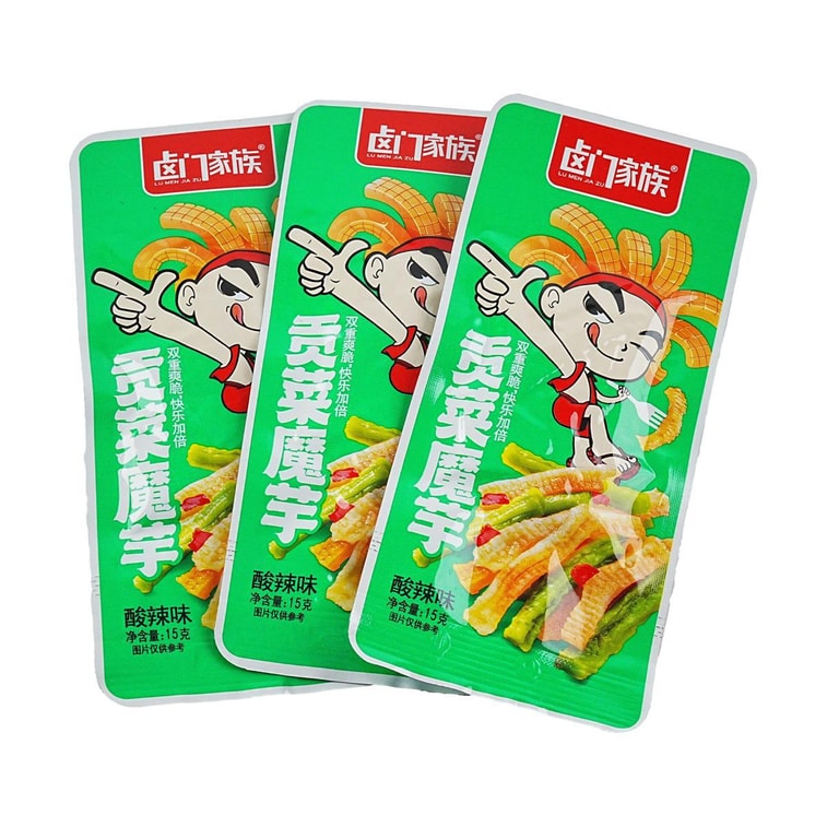 鹵門家族 貢菜蒟蒻 酸辣味15g*20包 一盒裝【雙倍脆爽快樂】【低卡解饞】 6